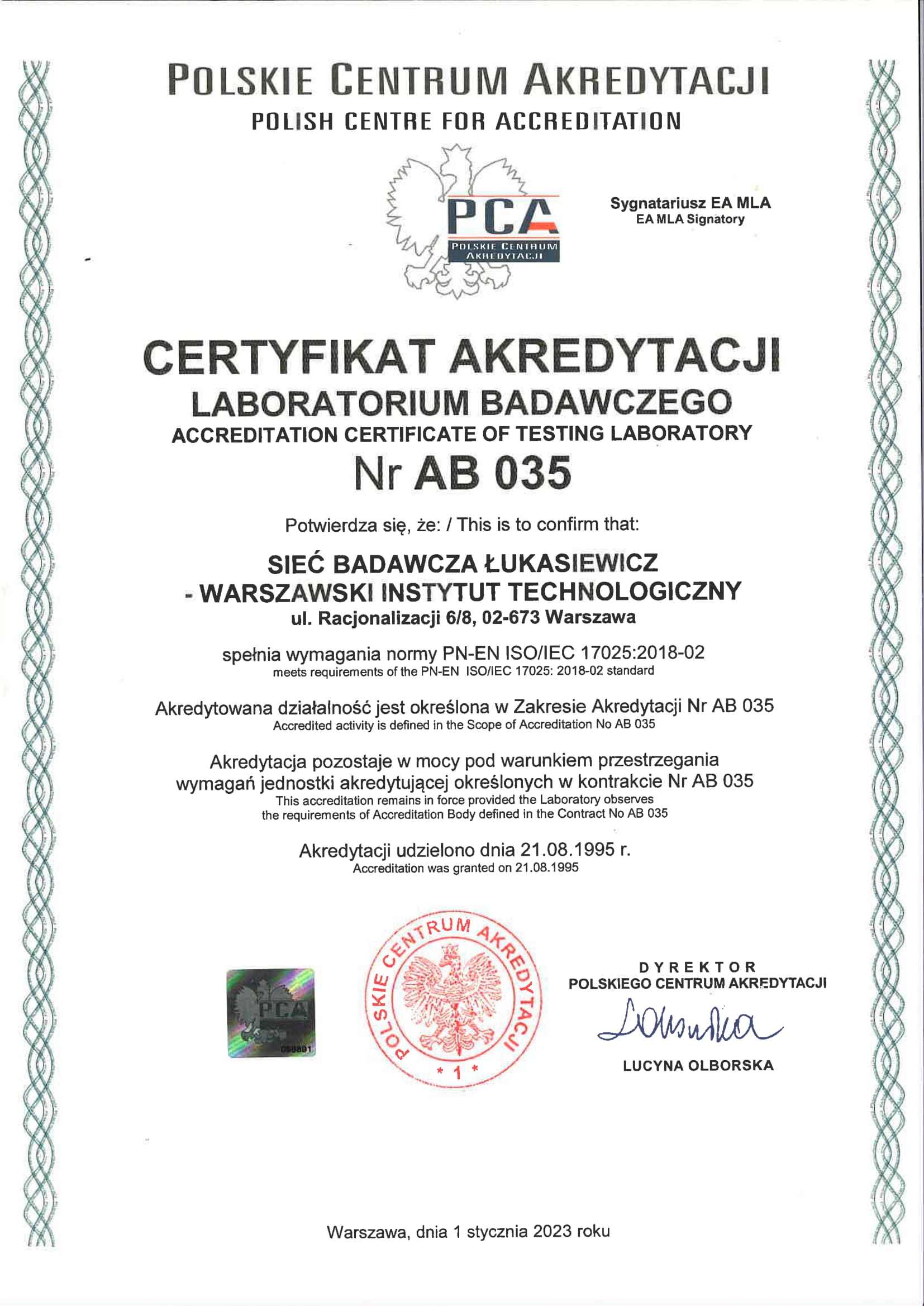 Certyfikat