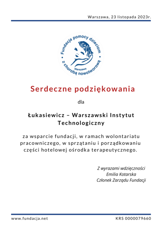Podziękowania