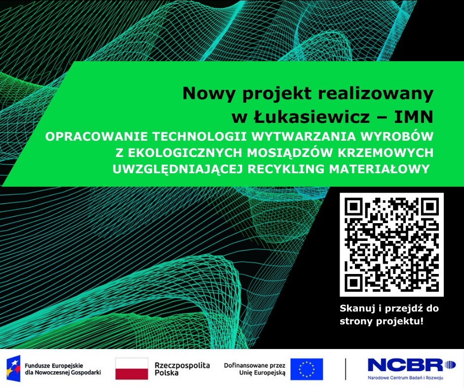 Nazwa projektu, logotypy projektowe plus qr code do strony projektowej