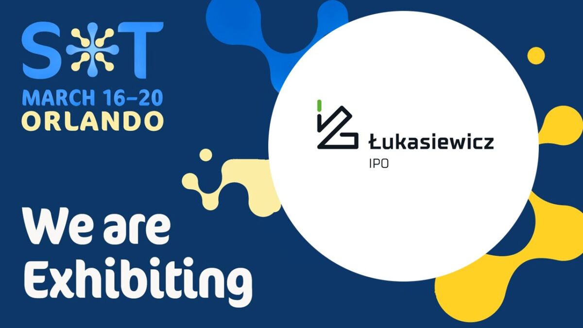Zdjęcie przedstawia logo SOT Toxicology 64th Annual Meeting and ToxExpo oraz napis We are exhibiting Łukasiewicz - IPO