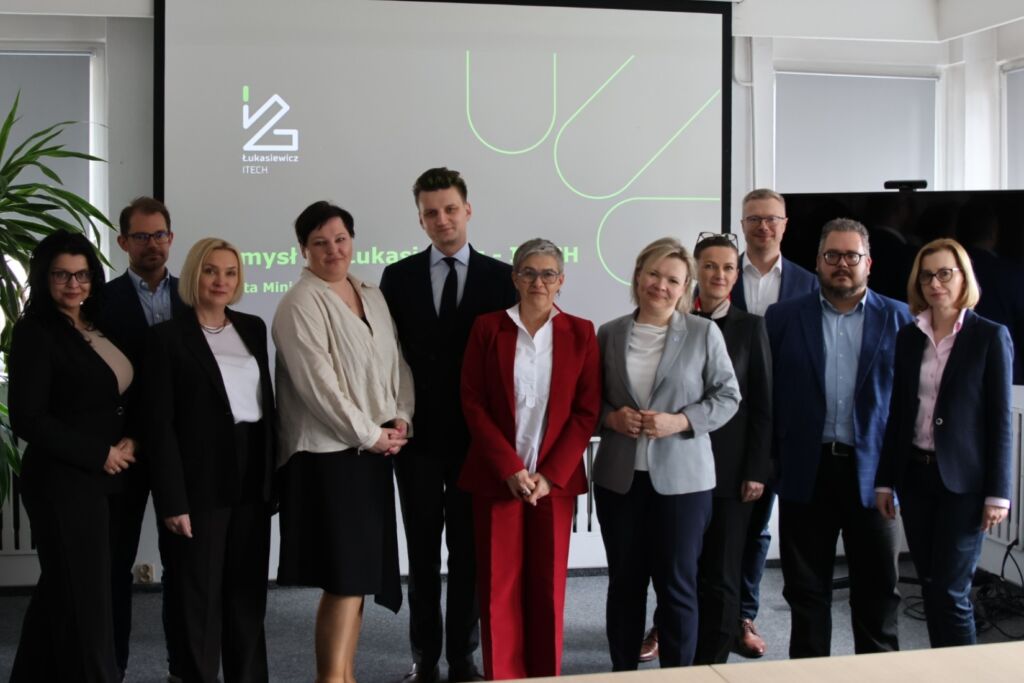 Łukasiewicz - ITECH wizyta prof. dr hab. inż. Marii Mrówczyńskiej, Podsekretarza Stanu w Ministerstwie Nauki i Szkolnictwa Wyższego