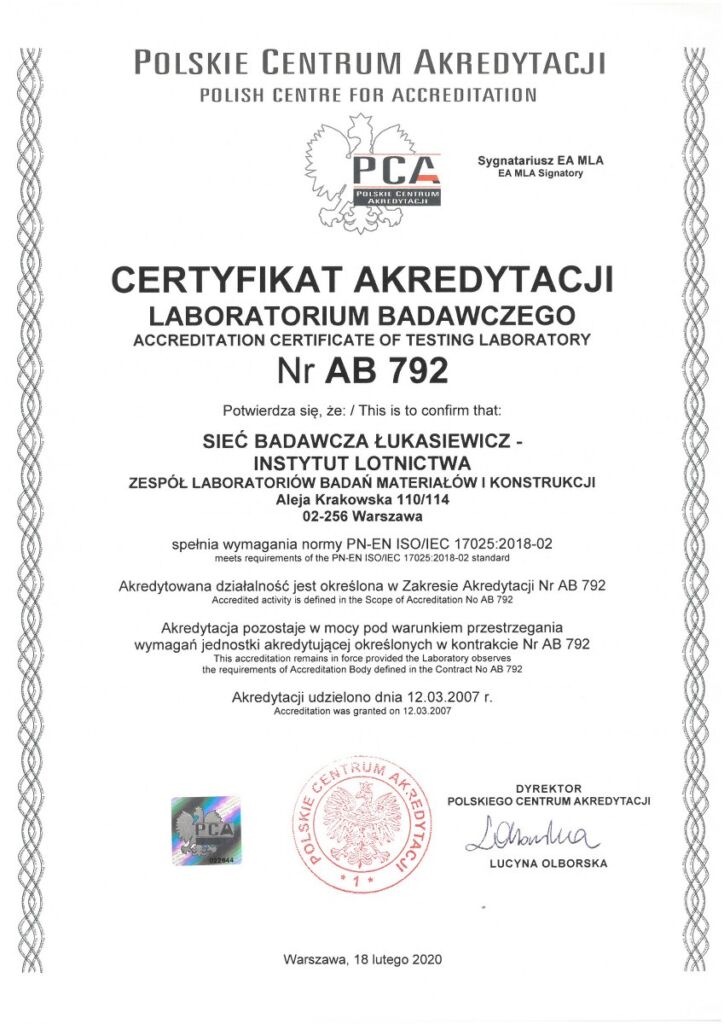 Akredytacja AB 792